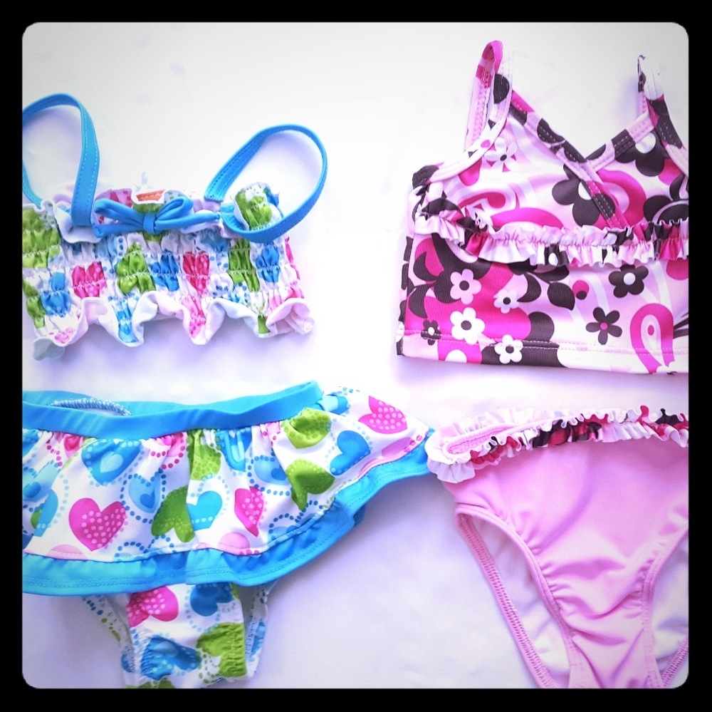 2 Bikini Swimsuits. Size 12 months